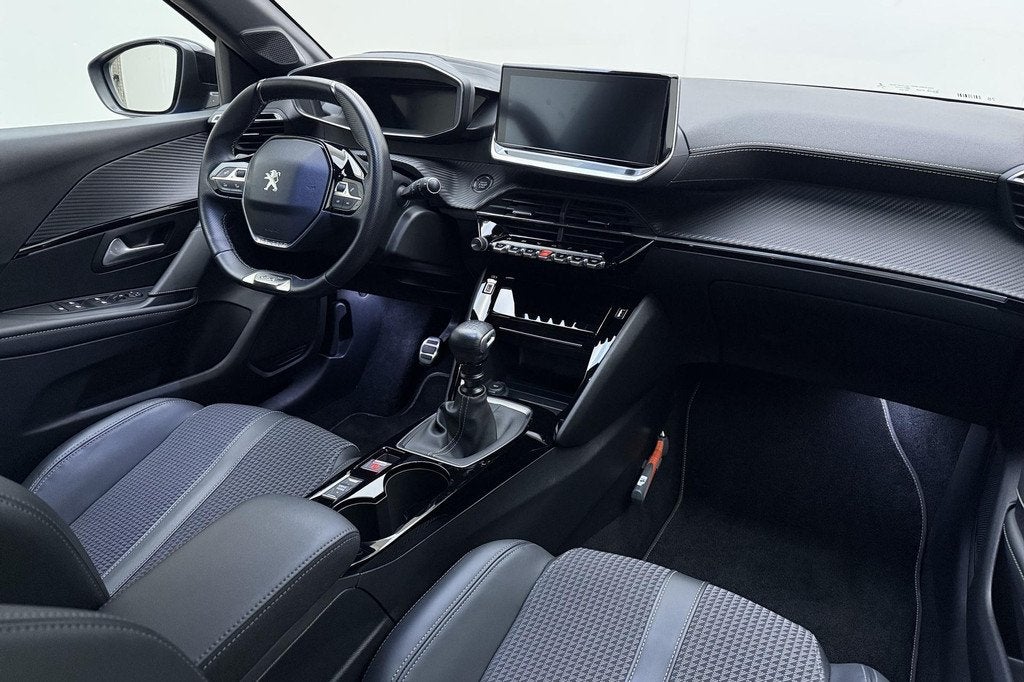 Peugeot 208 1.2 Turbo GT-Line 100 Pk | Cruise Control | Clim, Gebruikt, Euro 6, Blauw, Leder en Stof