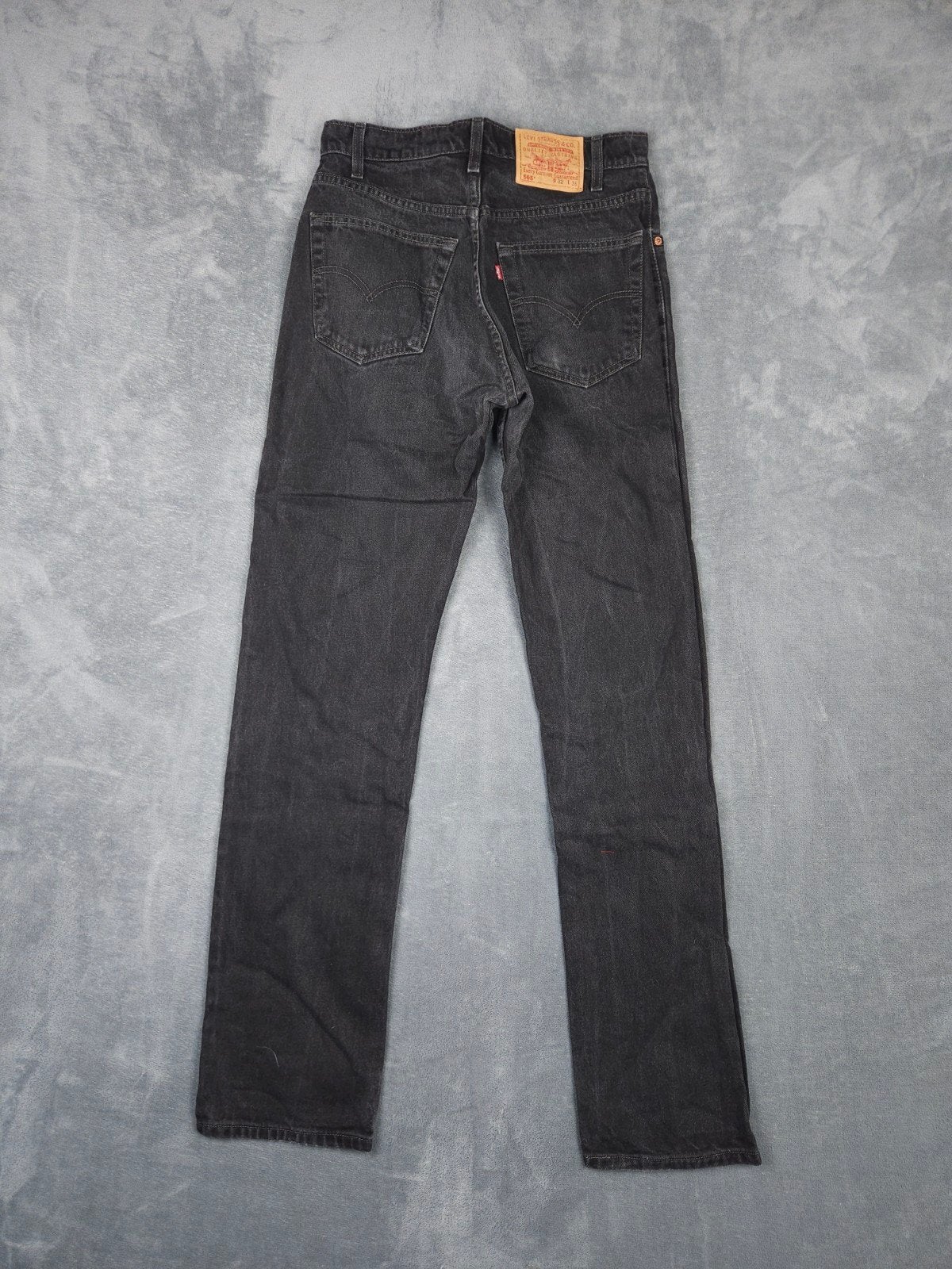 Levis 505 Regular Straight Broek W32 L36 Zwart Jeans Vintage, Levi's, Blauw, ., W32 (confectie 46) of kleiner