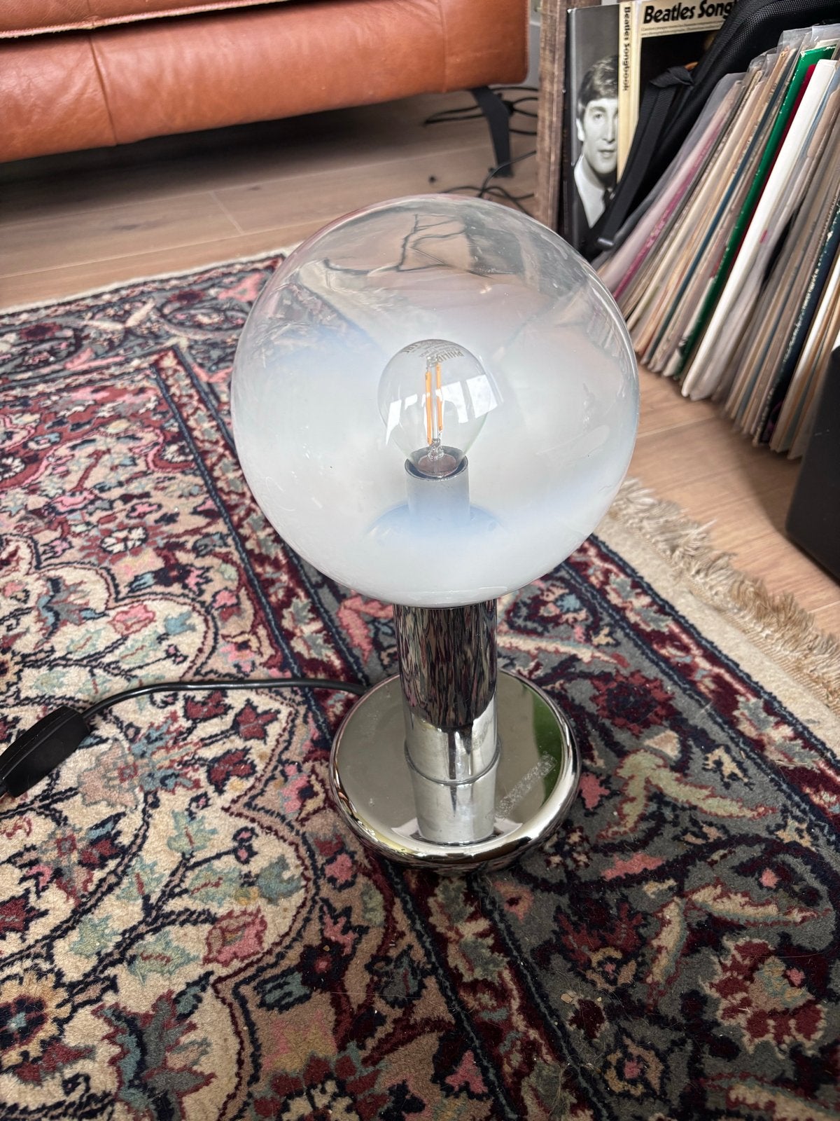 Vintage Designer Tafellamp - Targetti Sankey Murano, Ophalen of Verzenden