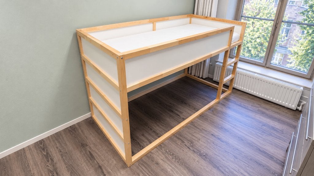 IKEA KURA Keerbaar bed wit/grenen 90x200 cm ALS NIEUW (2026)