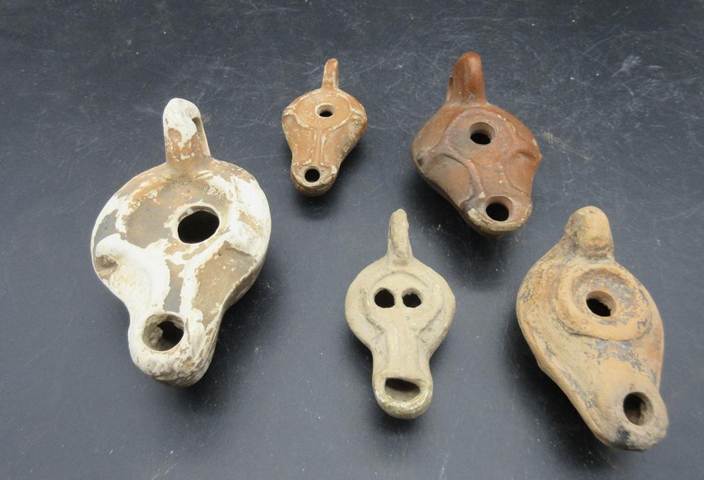 Romeins terracotta olielampjes, 2e-4e eeuw n. Chr., Ophalen of Verzenden