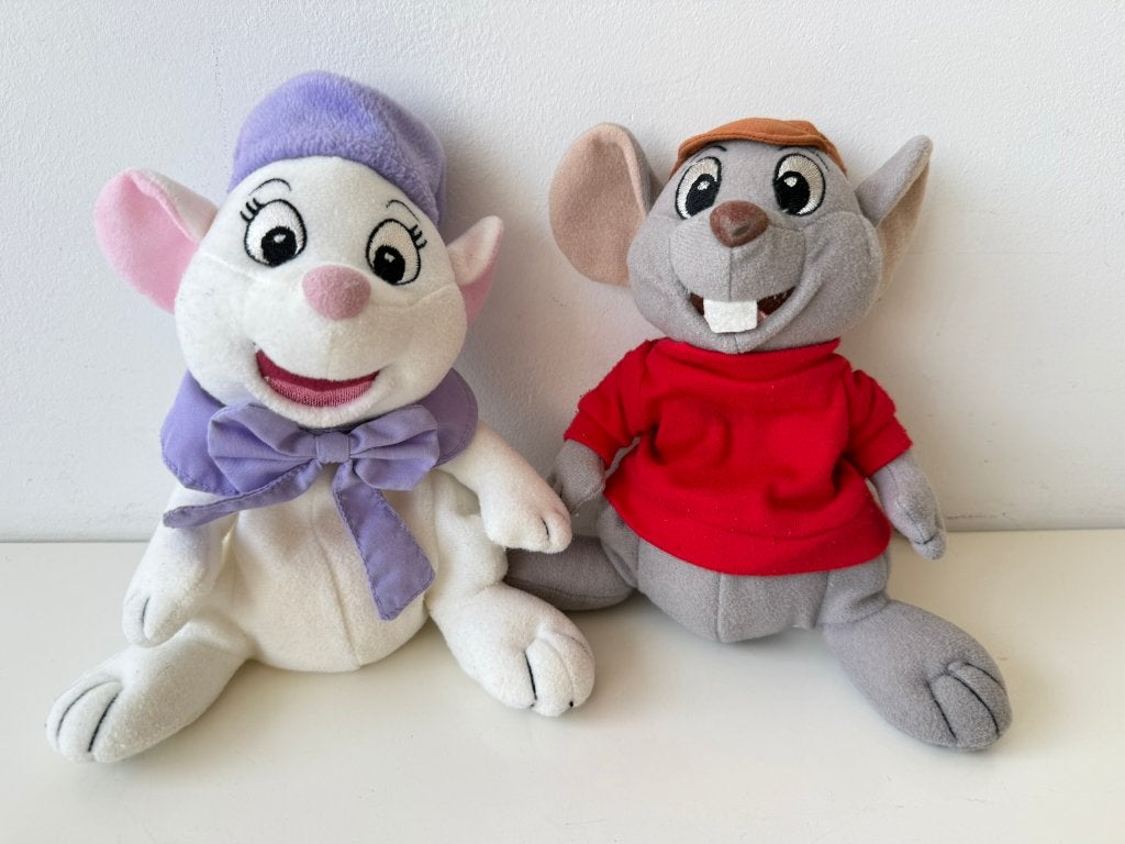 Knuffel Bernard & Bianca 20 cm / De Reddertjes/ The Rescuers, Disney, Disney, Overige typen, Ophalen of Verzenden
