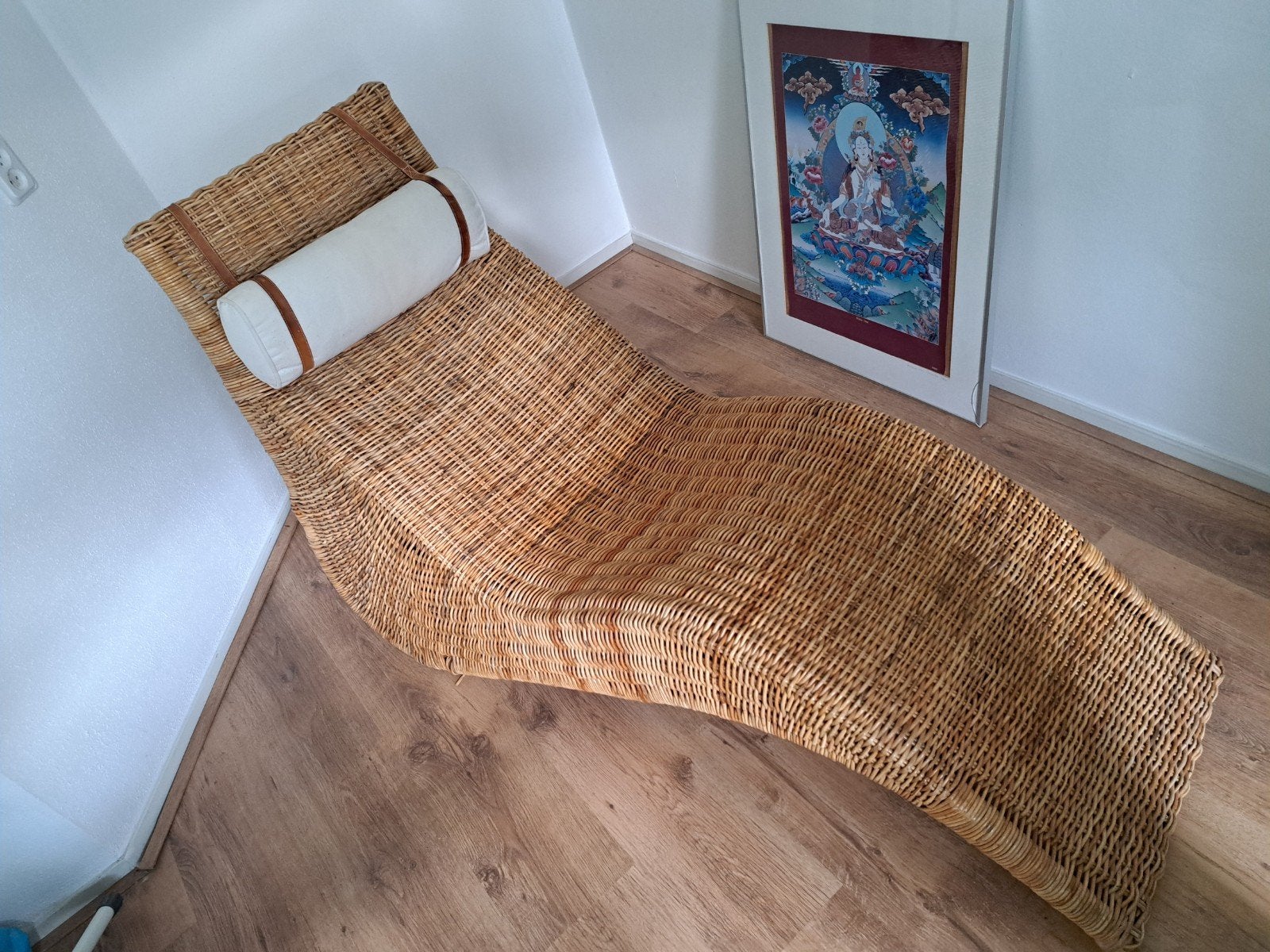 Rieten relax fauteuil IKEA, Gebruikt, Bohemian, Scandinavisch, Riet of Rotan, Ophalen of Verzenden