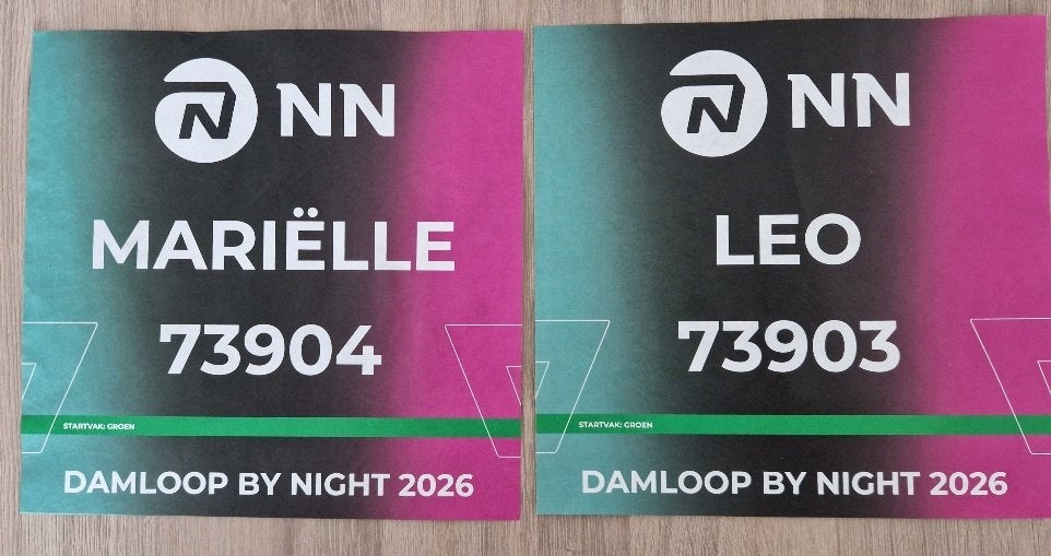 2x startbewijs dam tot dam bij night, Twee personen