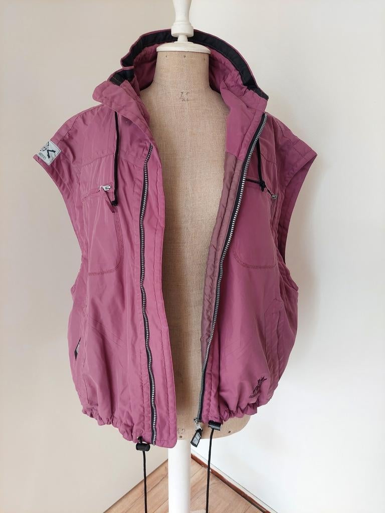 Vintage Various Artists Bodywarmer Gilet Maat L Unisex, Paars, Maat 42/44 (L), Ophalen of Verzenden, Gedragen