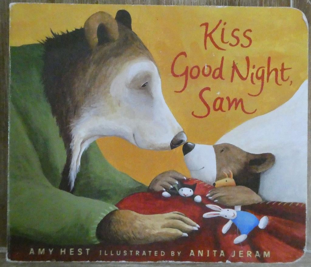 Kiss Good Night Sam - Amy Hest / Anita Jeram - Kartonboekje, Ophalen of Verzenden, Zo goed als nieuw, Amy Hest / Anita Jeram
