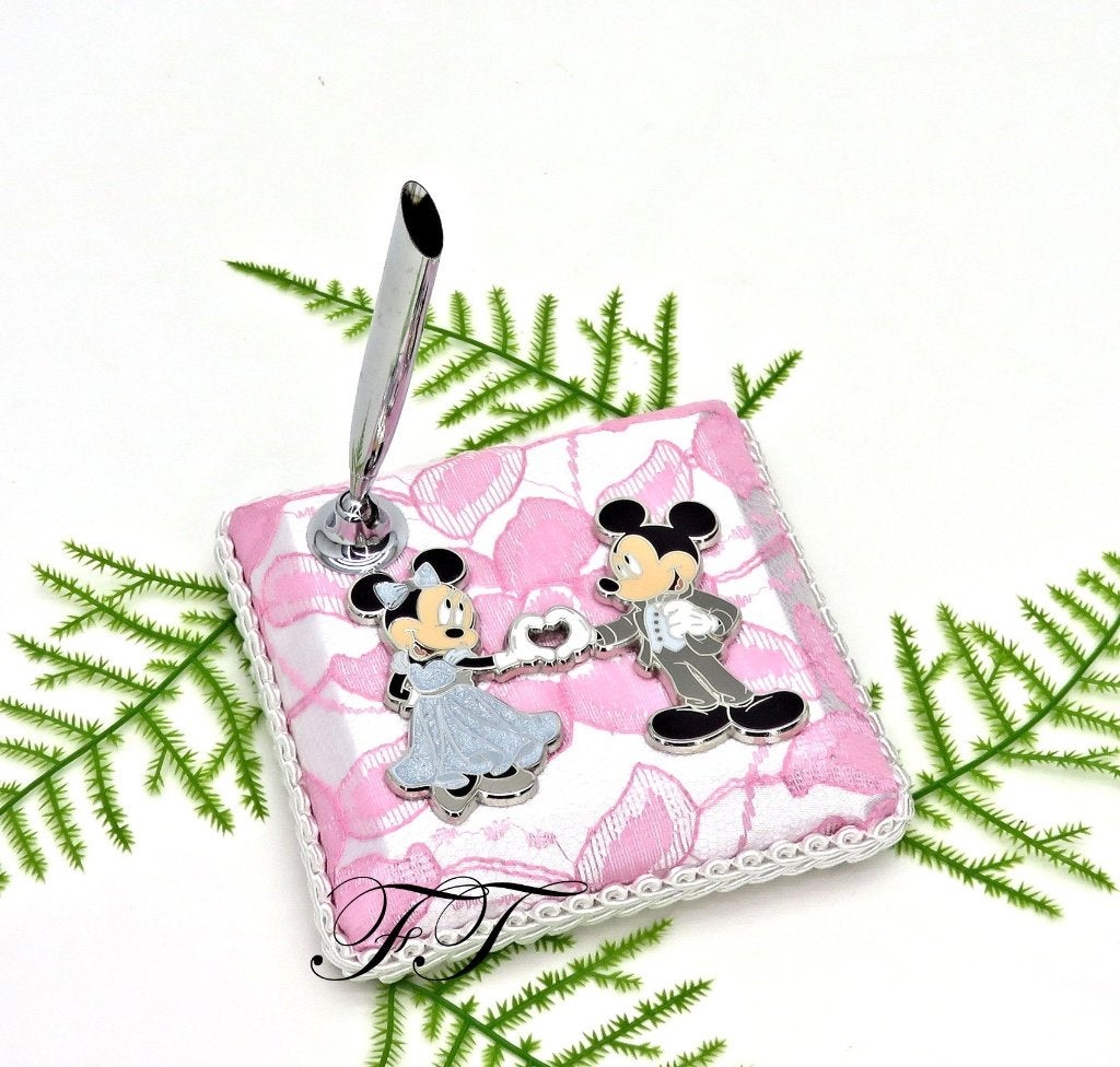 Prachtige Disney Mickey & Minnie pen houder., Ophalen of Verzenden, Nieuw, Versiering, Geboorte of Huwelijk