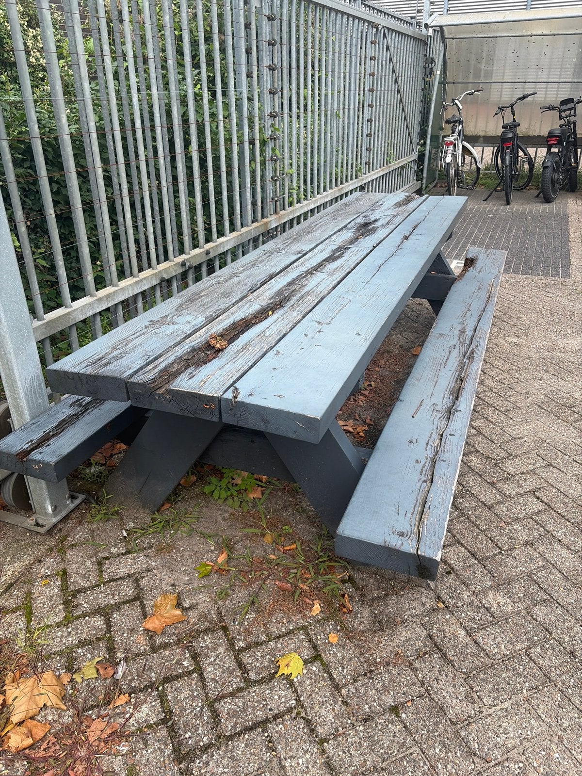 Picknicktafel - 300x130 cm - Hout - Opknapper, Tuin en Terras, Ophalen, Gebruikt, Rechthoekig, Hout