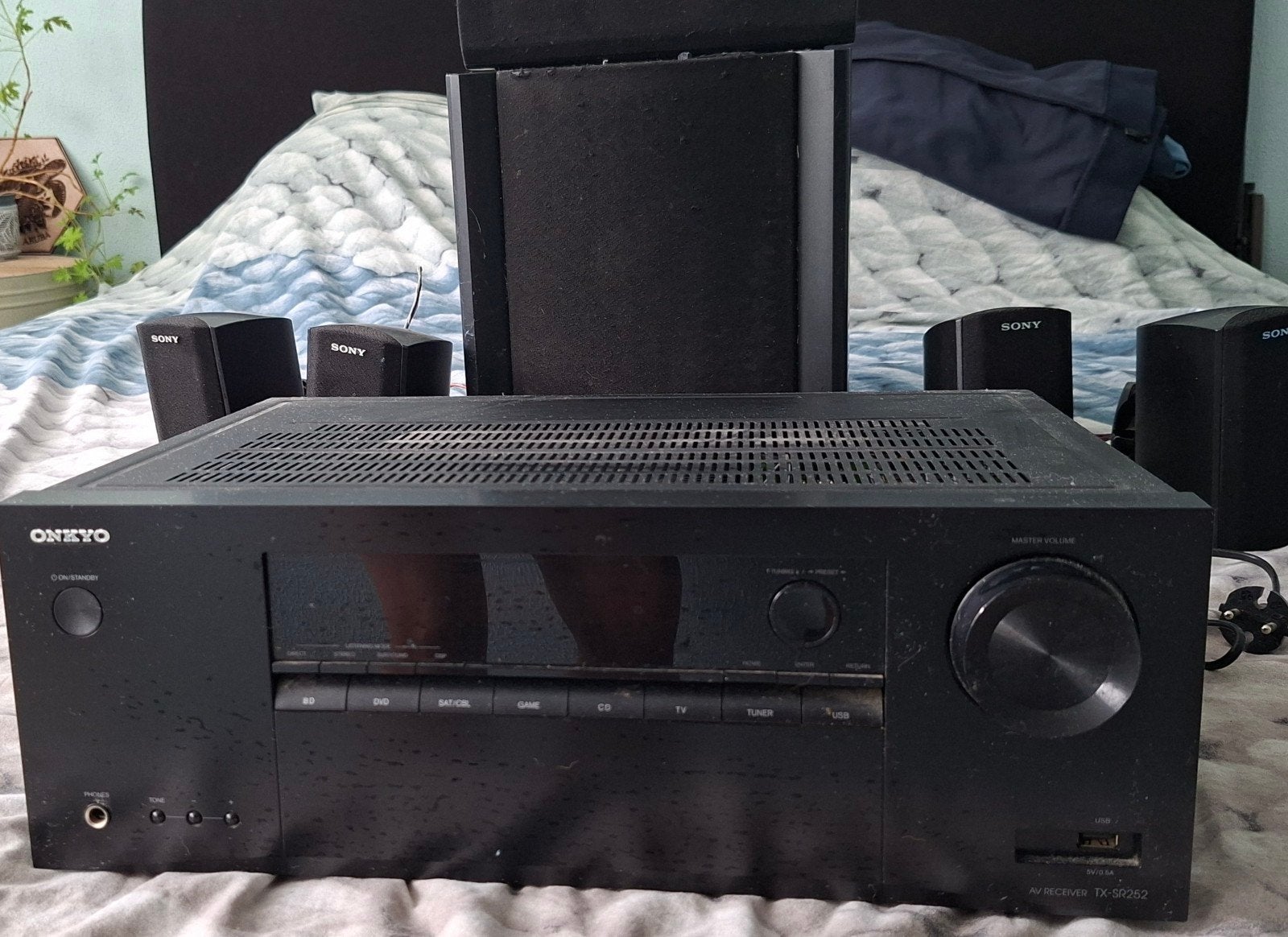 Onkyo Receiver met Sony Surround Set, Ophalen, Gebruikt, 70 watt of meer, 5.1-systeem