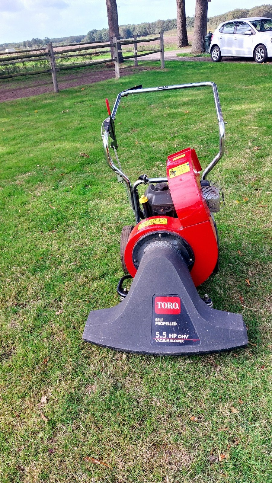 Toro bladzuiger met Briggs & Stratton motor, Ophalen, Benzine, Gebruikt, Met opvangzak