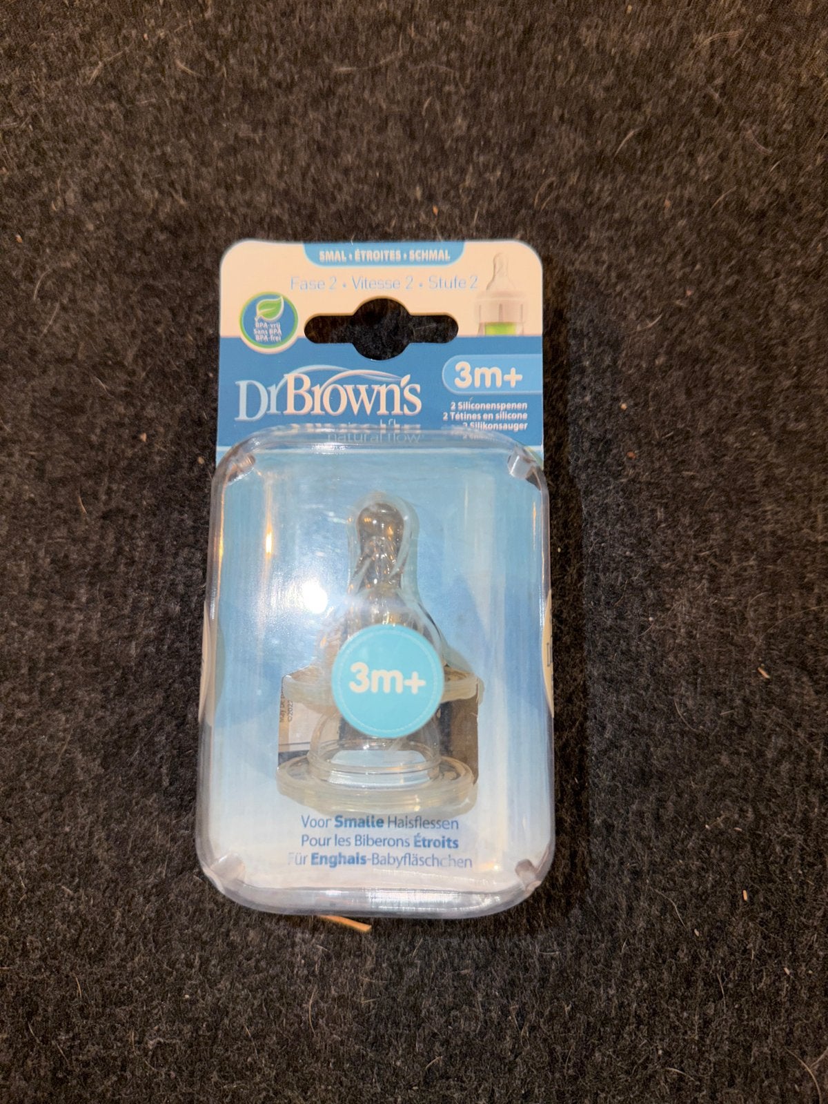 Dr. Brown's Smalle Halsflessen Spenen 3m+ (Fase 2), Ophalen, Nieuw, Speen, Dr. Brown's