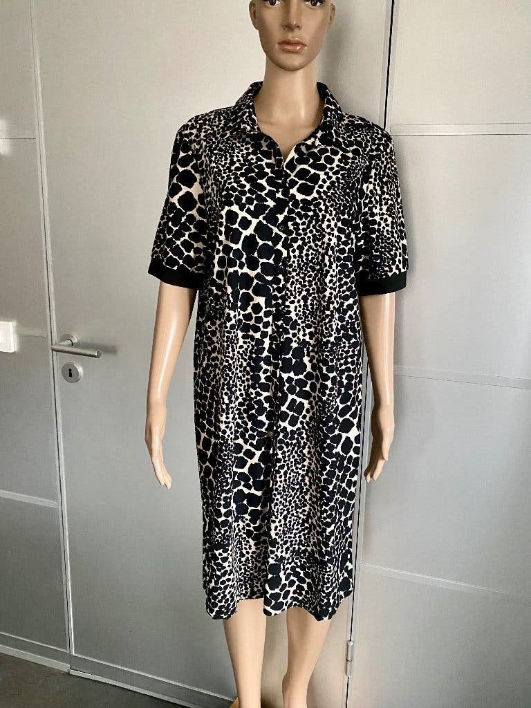 K245 Nieuw: Excellent mt. L=42/44 travel blouse-jurk beige, Beige, Maat 42/44 (L), Nieuw, Ophalen of Verzenden