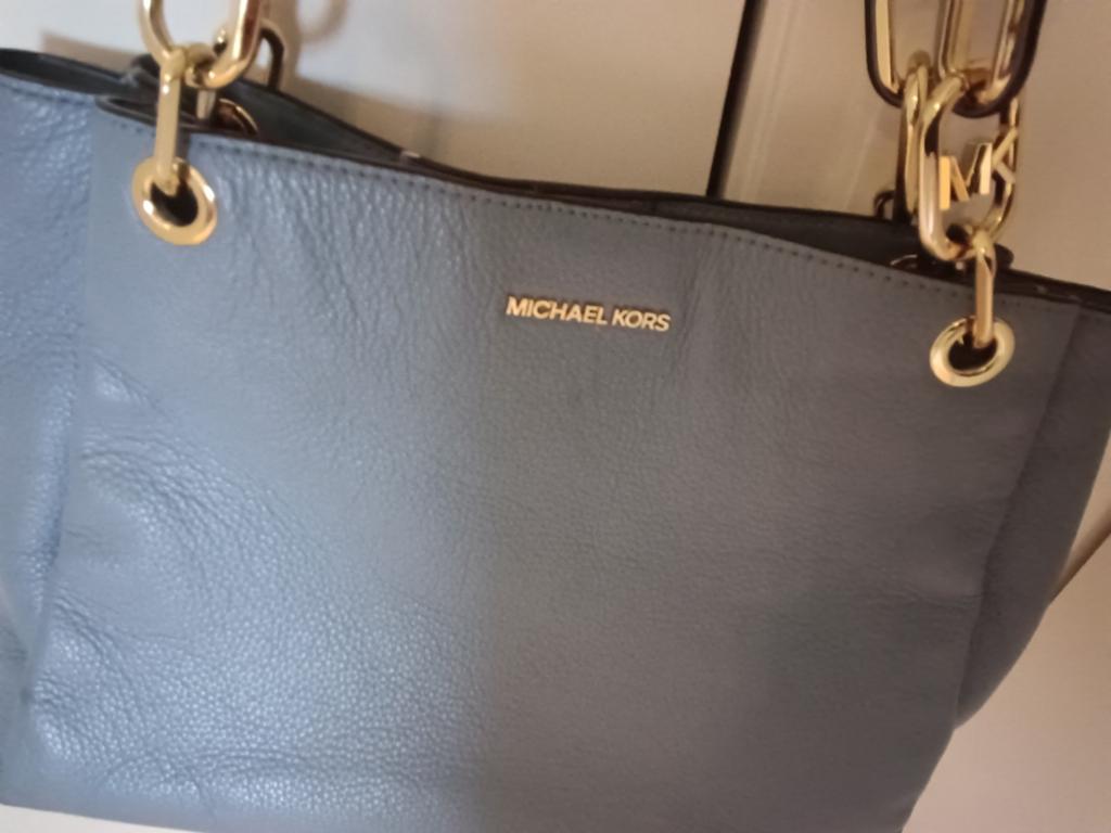 Michael Kors Handtas - Middelblauw met Koperkleurige Details, Sieraden, Tassen en Uiterlijk, Tassen | Damestassen, Ophalen of Verzenden