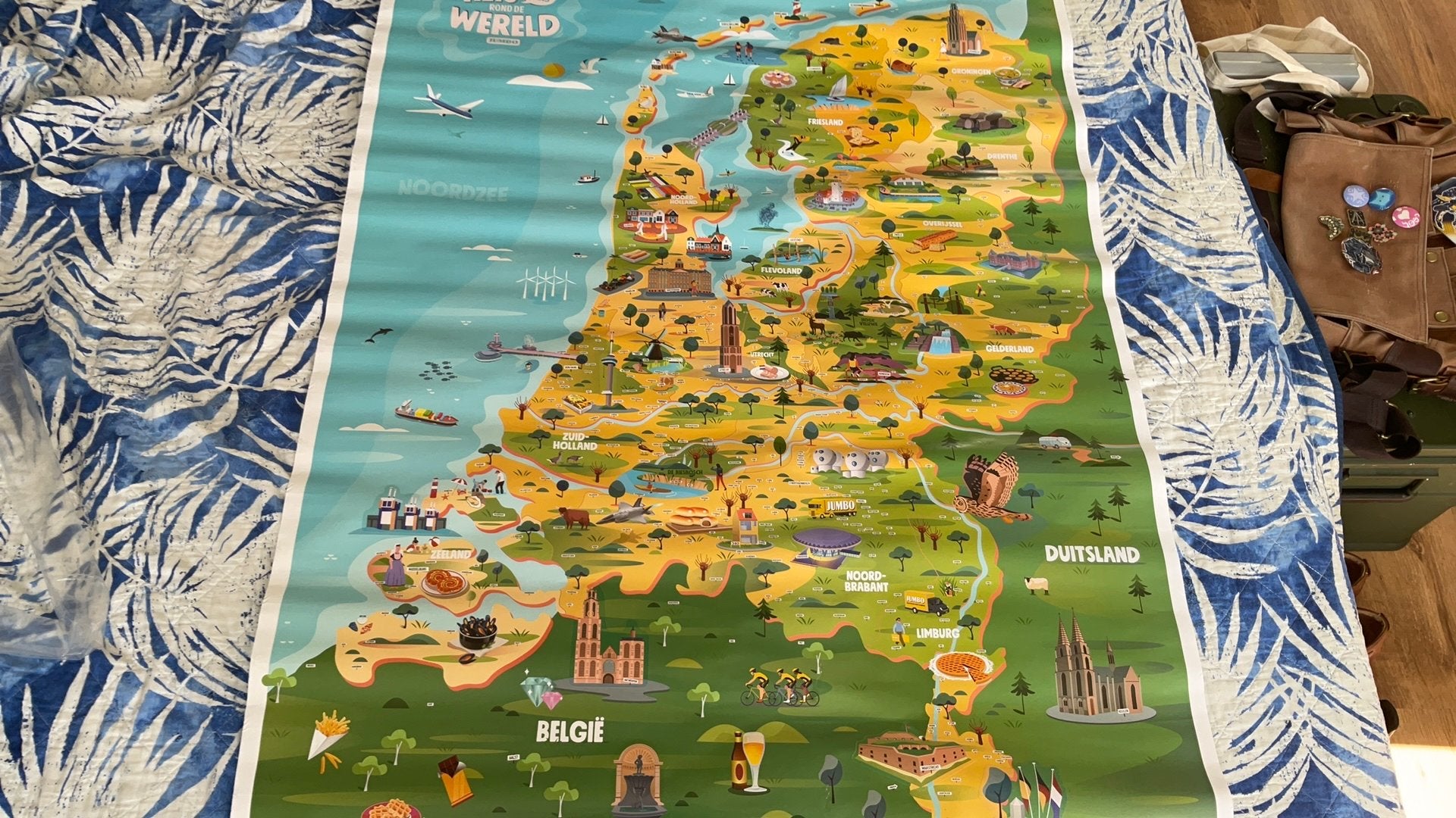 Jumbo reis de wereld kaart HELEMAAL KOMPLEET, Ophalen, 2000 tot heden, Nieuw, Landkaart