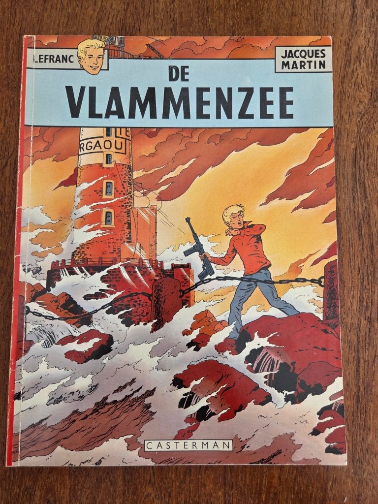 Lefranc  - De vlammenzee, Gelezen, Eén stripboek, Ophalen of Verzenden, Jacques Martin