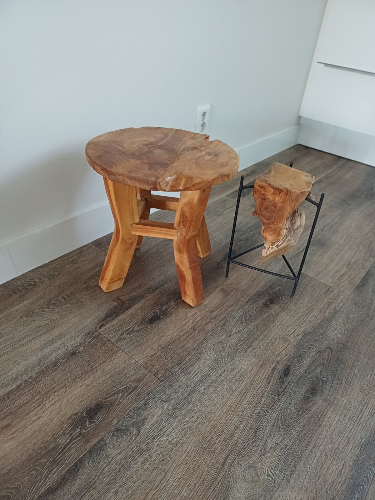 Teak bijzet tafeltjes, Ophalen, Hout