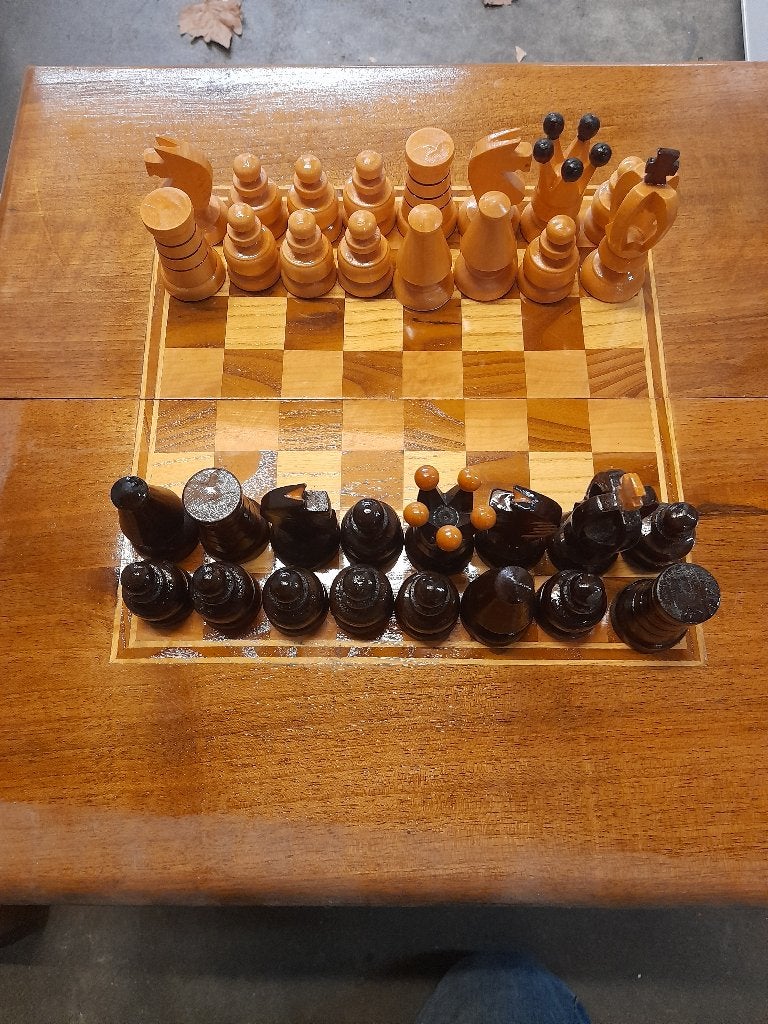 Schaakspel hout ingelegd, Verzenden