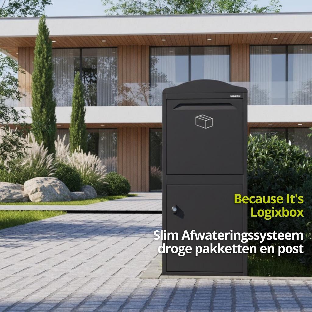 Logixbox - Brievenbus - voor Post en Pakketten, Tuin en Terras, Brievenbussen, Ophalen of Verzenden, Nieuw, Staal, Staande brievenbus