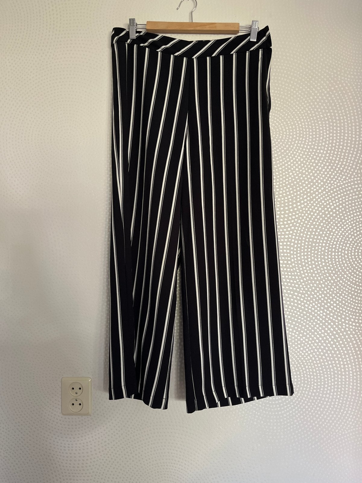 H&M gestreepte culotte broek maat 40, Maat 38/40 (M), Blauw, Ophalen of Verzenden, Zo goed als nieuw