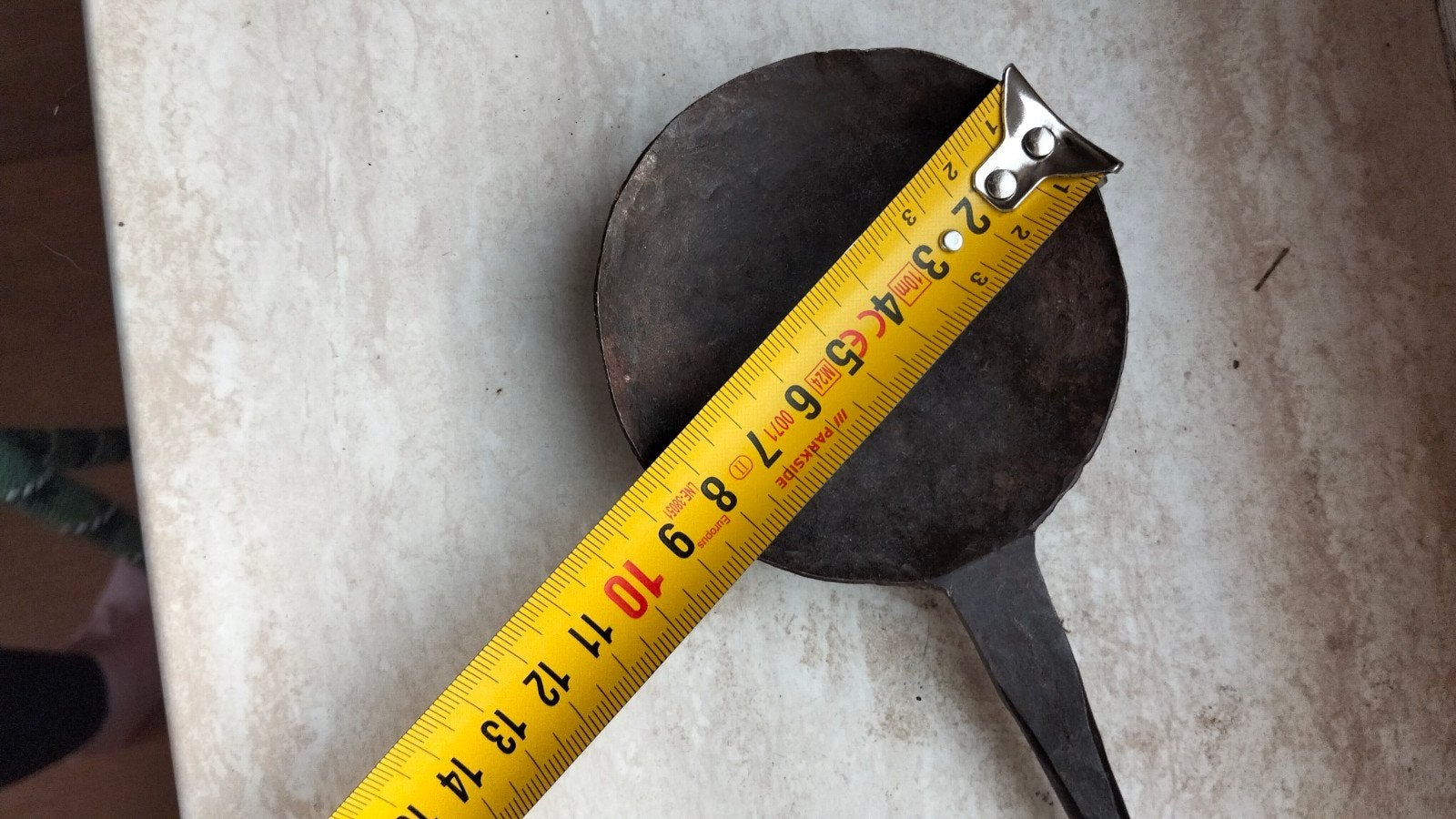 Brocante metalen geroeste lepel, Ophalen of Verzenden