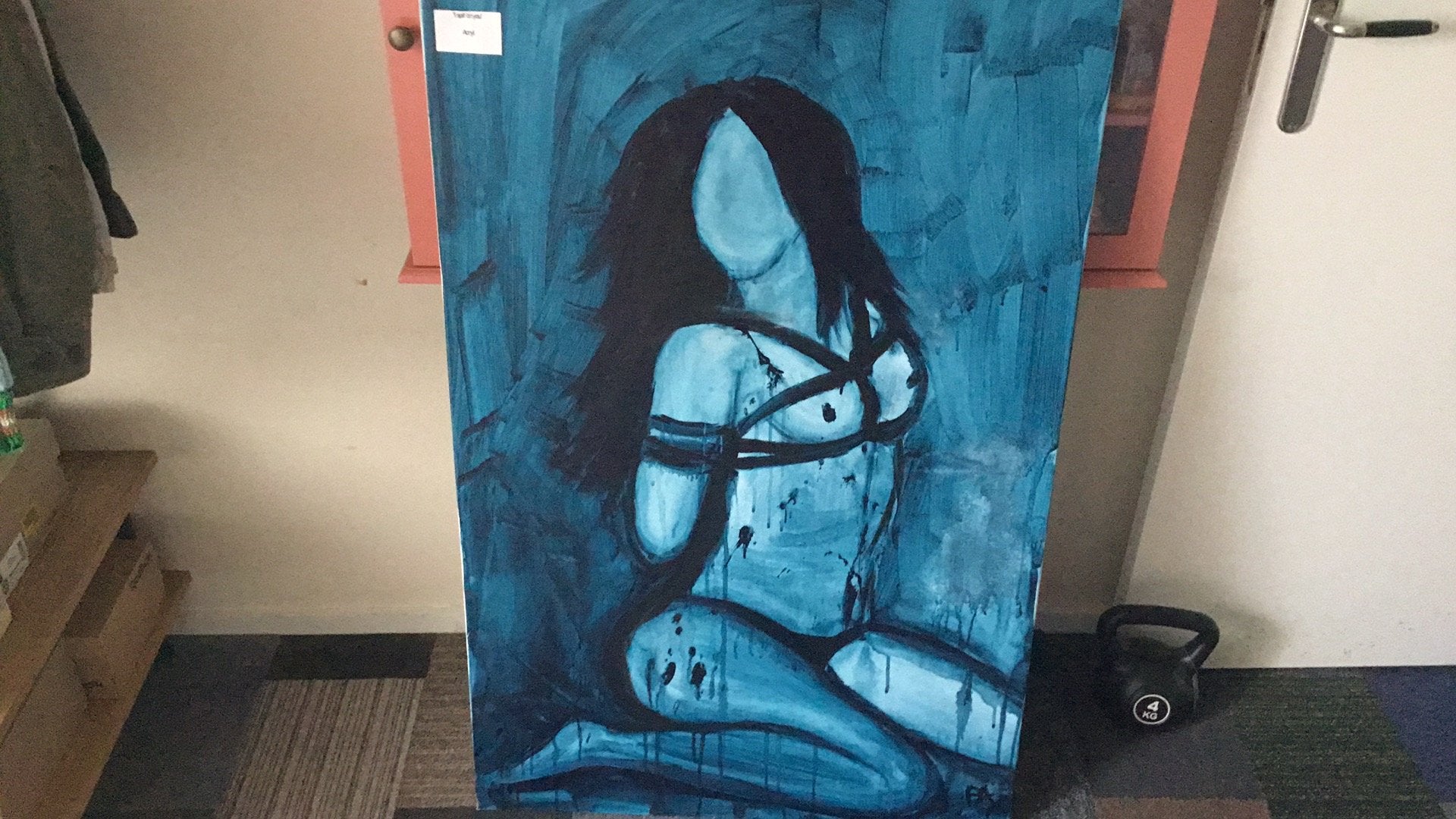 BDSM schilderij erotische kunst, Ophalen