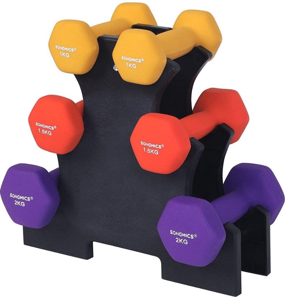 Dumbbells set 2 x 1 kg, 2 x 1,5 kg, 2 x 2 kg, Dumbbell, Nieuw, Ophalen of Verzenden, Nvt