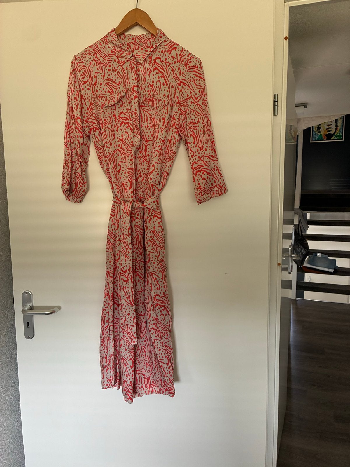 Expresso maxi jurk met print en ceintuur, Maat 42/44 (L), Ophalen of Verzenden, Zo goed als nieuw, Rood