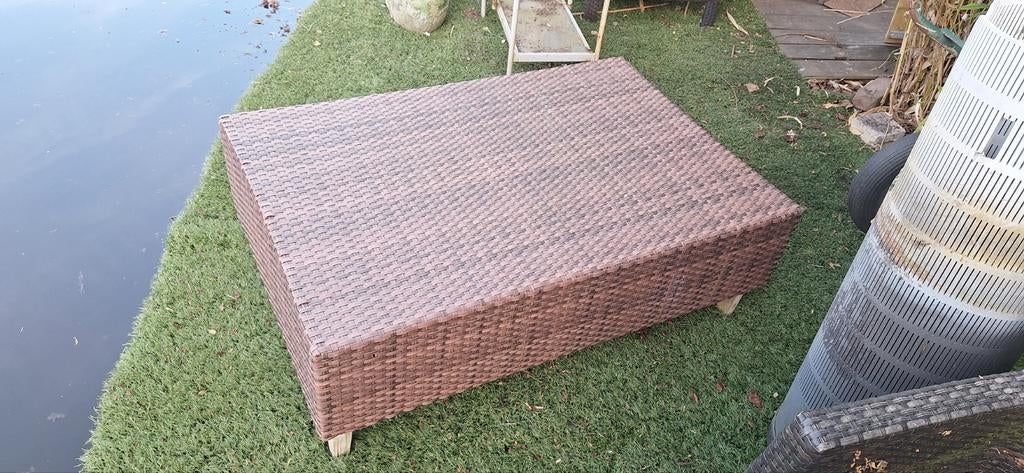 Wicker tuintafel 80 x 120 cm, Ophalen, Gebruikt, Rechthoekig, Wicker