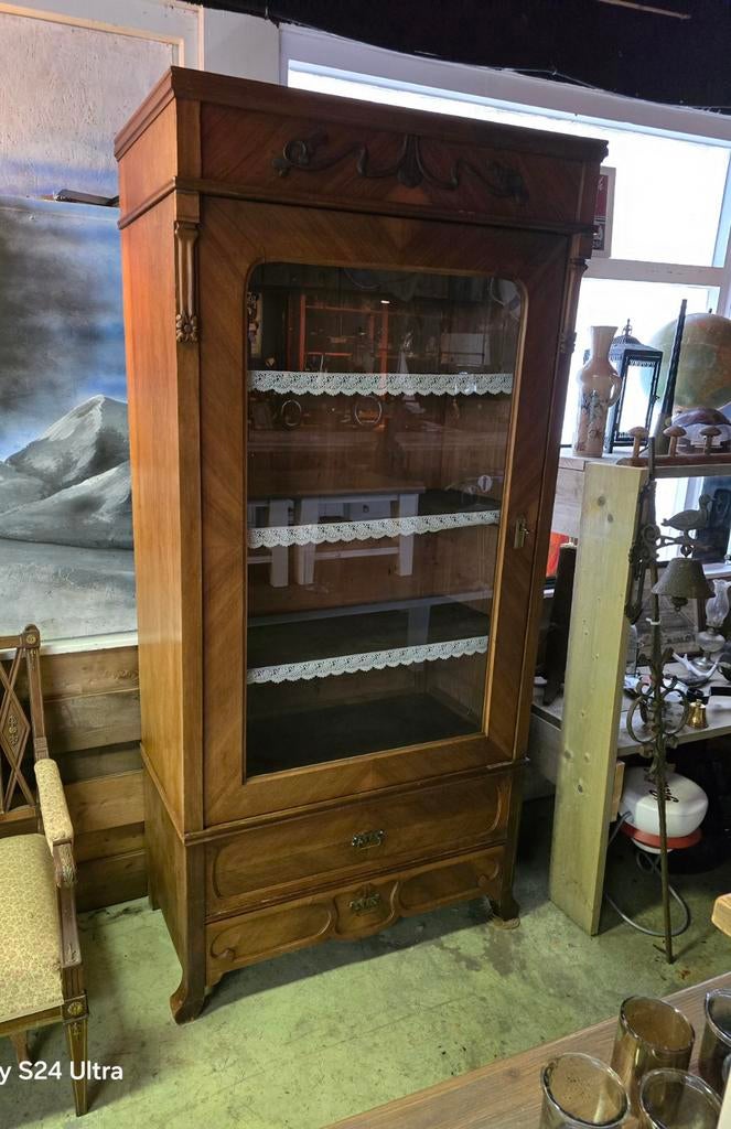 Vitrinekast Antieke zeer nette 
105x53x215, Huis en Inrichting, Kasten | Vitrinekasten, Zo goed als nieuw, Minder dan 100 cm, 25 tot 50 cm
