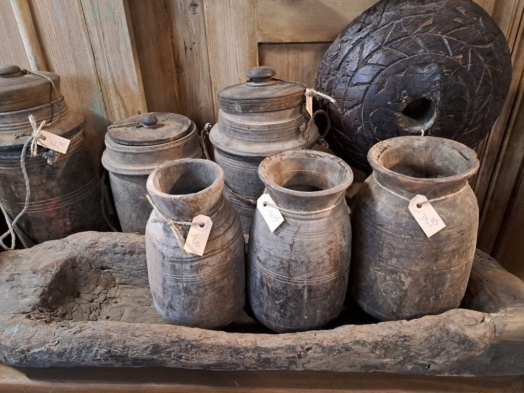 oud sober landelijk stoer nieuw vergrijsd trog pot kruik, Ophalen of Verzenden, Nieuw
