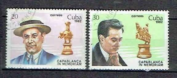 Cuba 1982 Schaken grootmeesters, Verzenden, Gestempeld, Sport