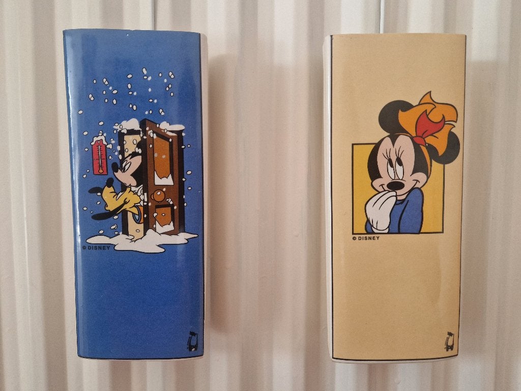 2 radiatorbakjes Mickey en Minnie Mouse, Ophalen, Zo goed als nieuw