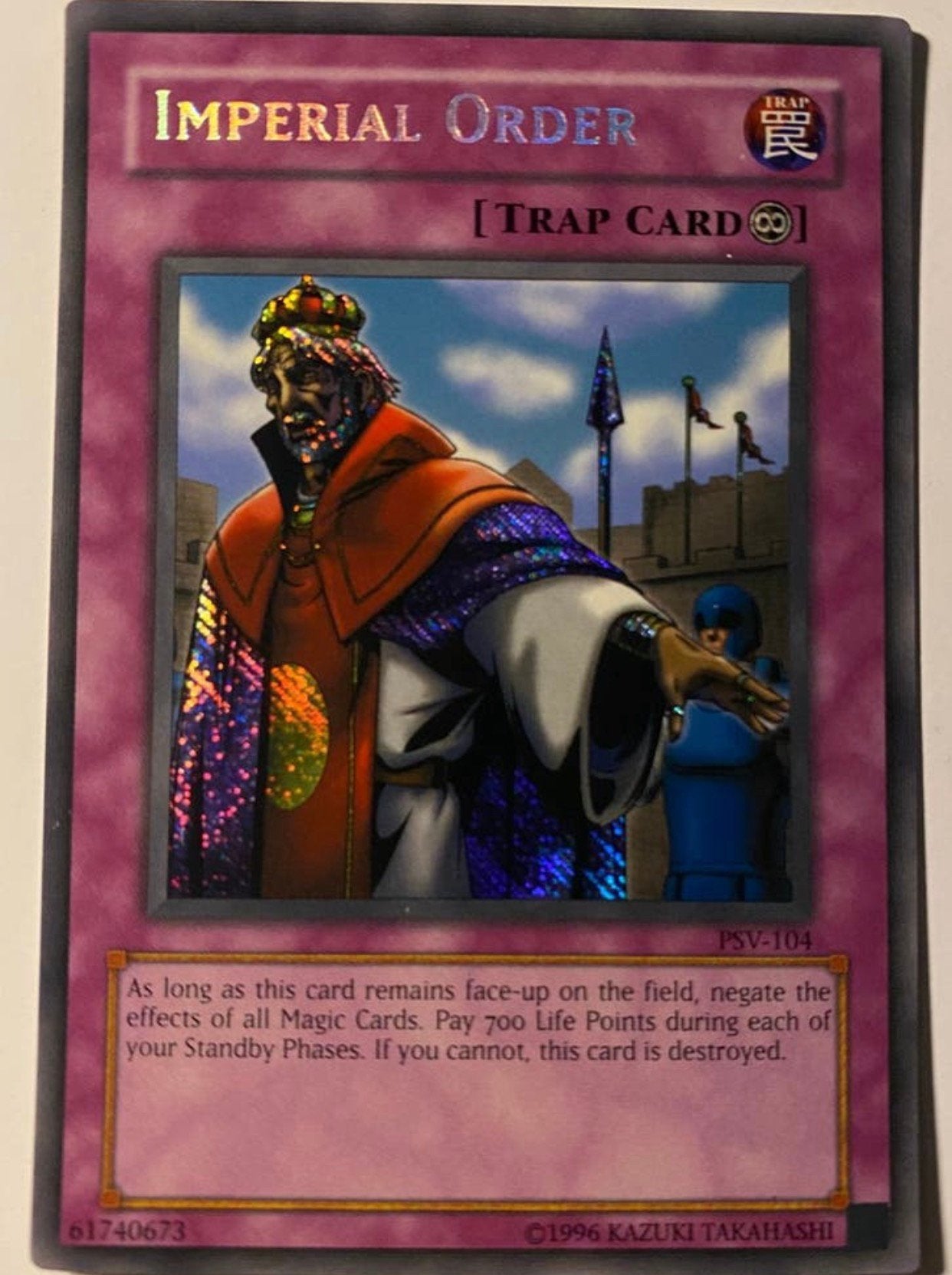 Yu-Gi-Oh! Faded Imperial Order PSV US Reverse Foil Misprint, Ophalen of Verzenden, Zo goed als nieuw, Losse kaart, Foil