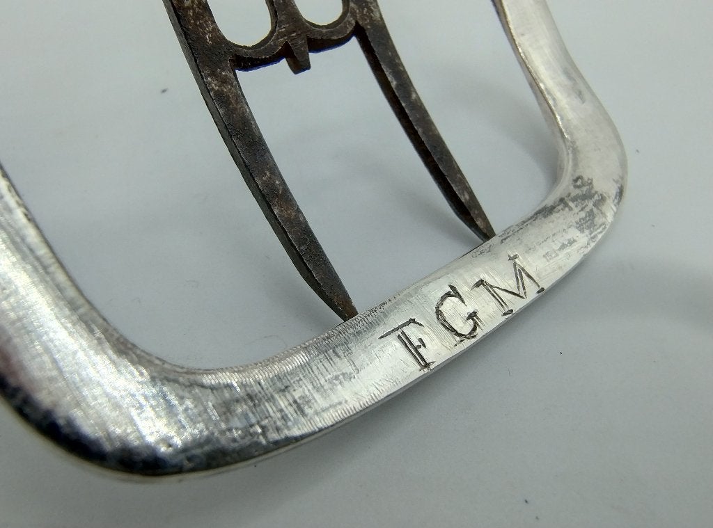 Zilveren gesp, L.J. Dupret, Halle, ca. 1810, Verzenden, Zilver