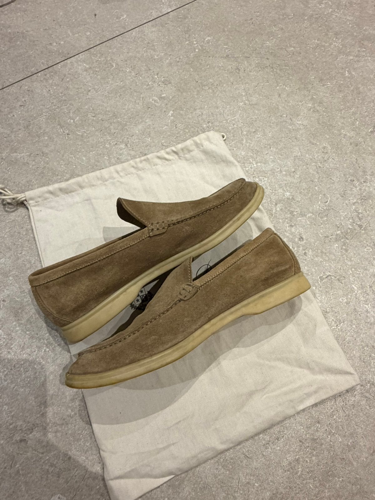 Loro Piana Summer walk heren 40 beige, Kleding | Heren, Schoenen, Ophalen, Zo goed als nieuw, Overige kleuren, Loafers