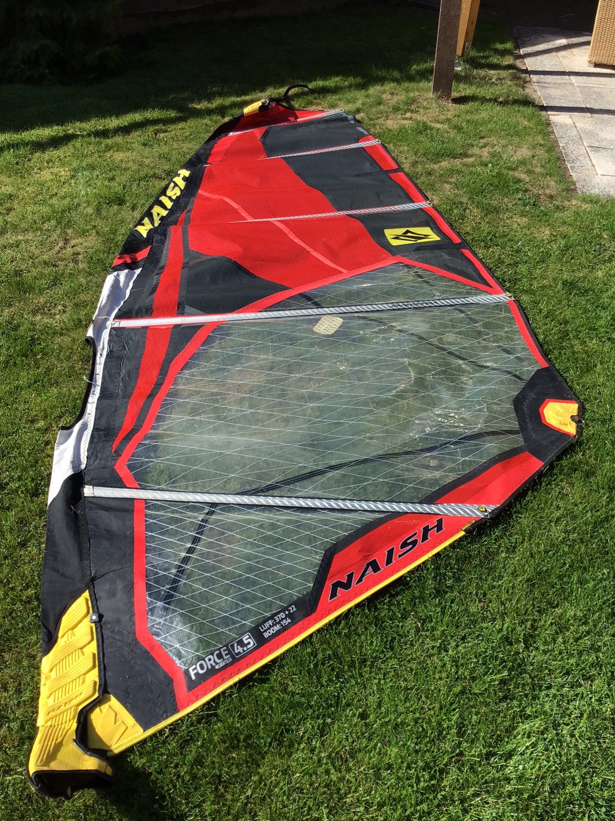 Naish Force 5. 4,5m windsurfzeil, Watersport en Boten, Ophalen, 3.5 tot 5 m², Zeil, Gebruikt