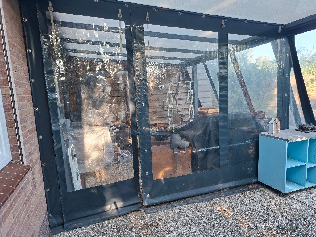 Gebruikte aluminium overkapping, Tuin en Terras, Ophalen, Gebruikt, Veranda