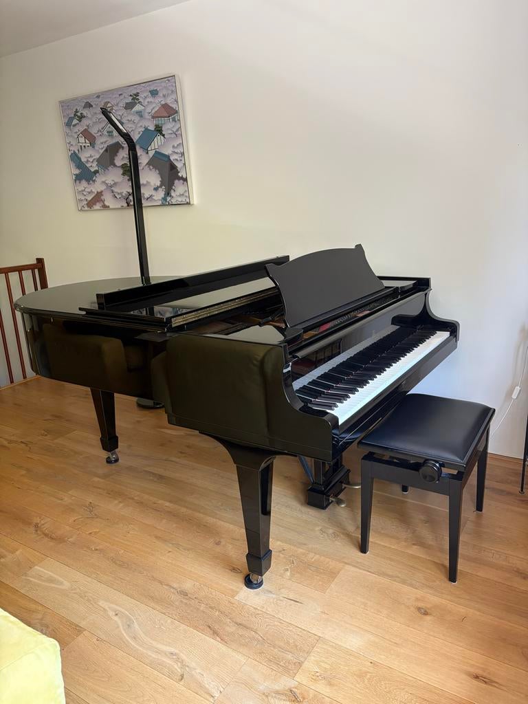 Steinway & Sons Vleugel mod. O 1m80 - Zwart Hoogglans, Muziek en Instrumenten, Piano's, Ophalen, Zwart, Zo goed als nieuw, Hoogglans