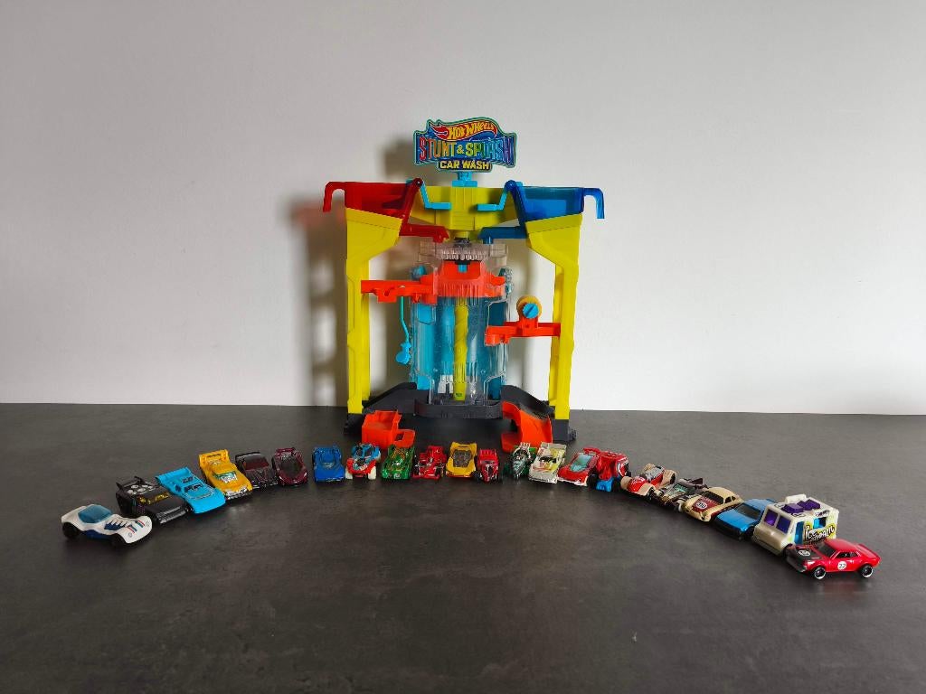 Hotweels Carwash, Ophalen, Zo goed als nieuw, Handmatig, Hot Wheels