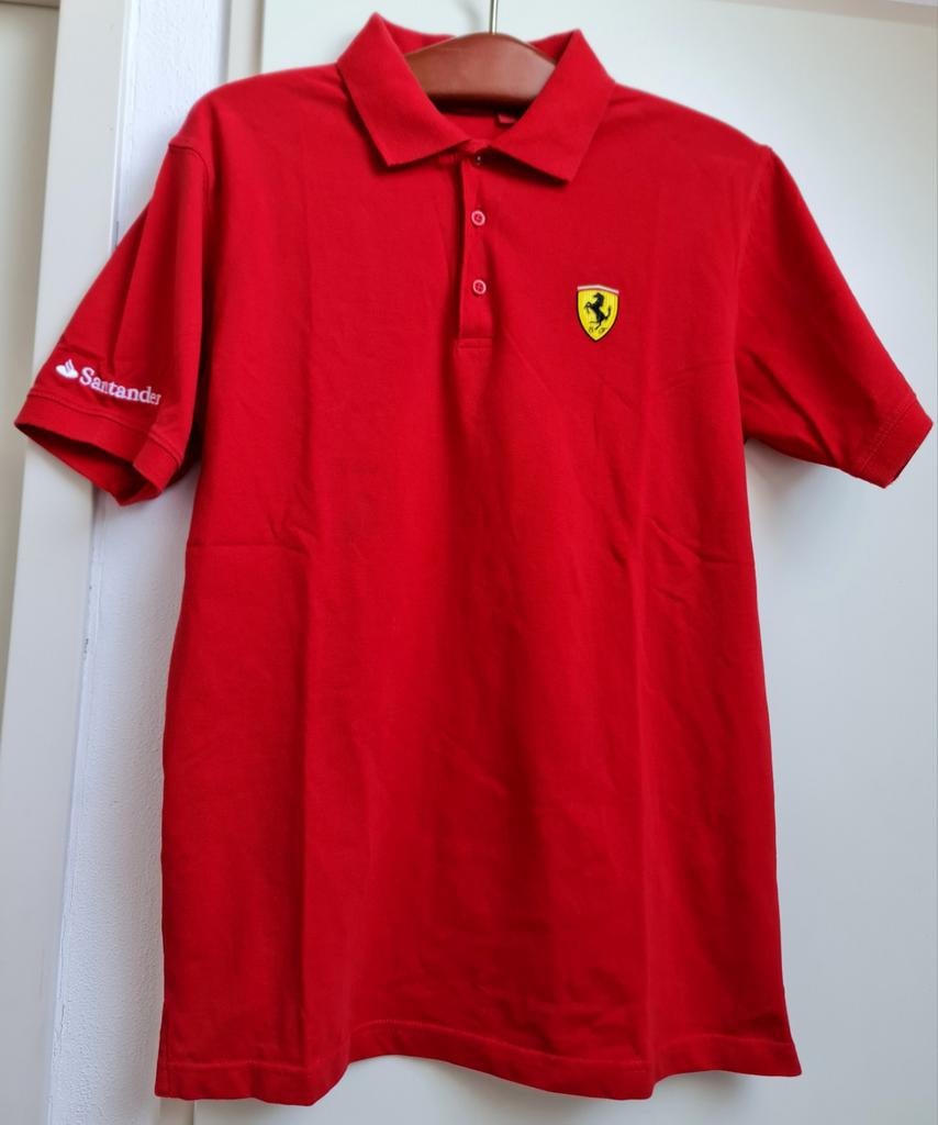 Vintage Ferrari Scuderia polo shirt mt L vuurrood origineel, Ophalen, Gebruikt, Formule 1