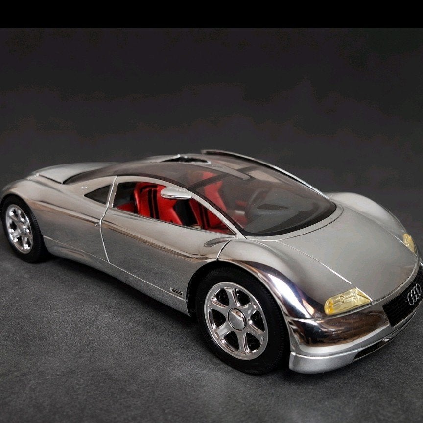 Audi Rosemeyer Concept Modelauto - Zilver, Ophalen of Verzenden, Zo goed als nieuw, Auto, Overige merken