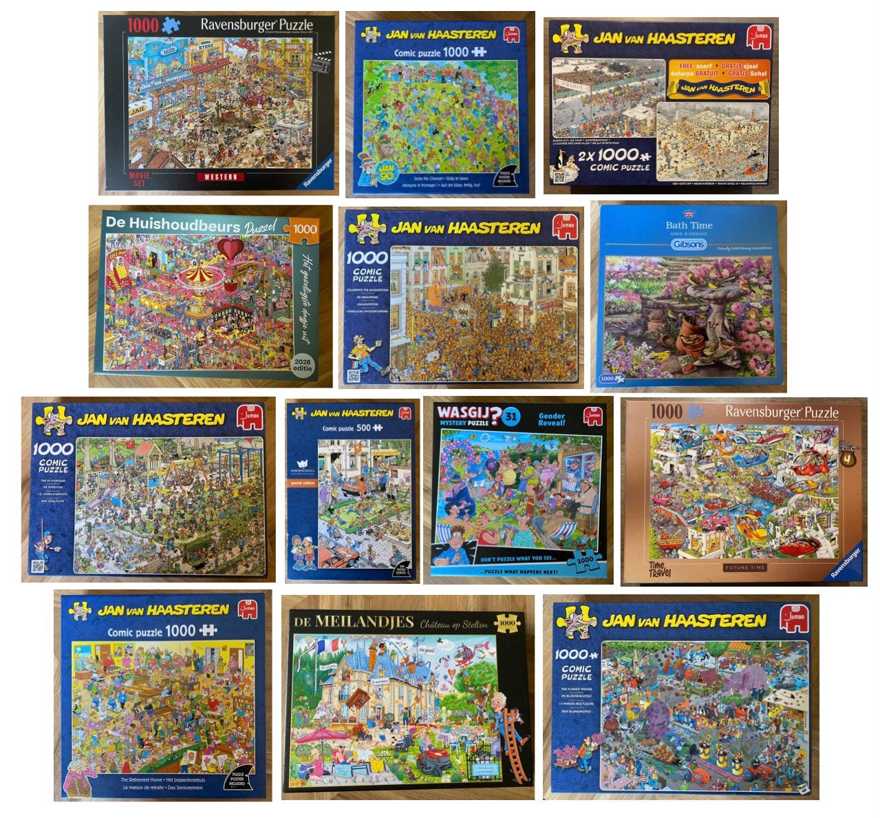 Puzzels verschillende, Ophalen, 500 t/m 1500 stukjes, Zo goed als nieuw
