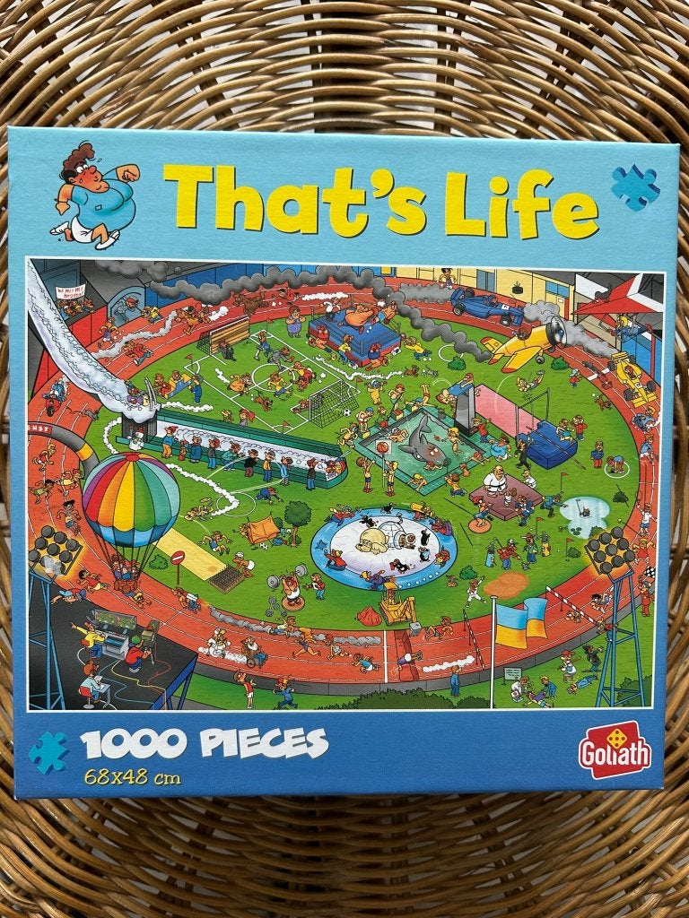 That's Life puzzel 1000 stukjes Sport (71305), Ophalen of Verzenden, 500 t/m 1500 stukjes, Zo goed als nieuw, Legpuzzel