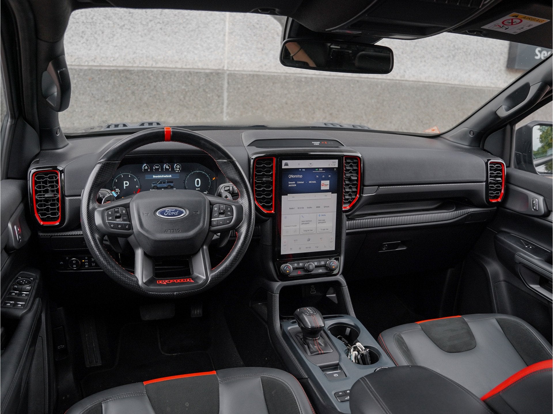 Ford Ranger 3.0 Double Cab EcoBoost Raptor |5 zitplaatsen! |, Automaat, Automatische klimaatregeling, Zwart, Leder