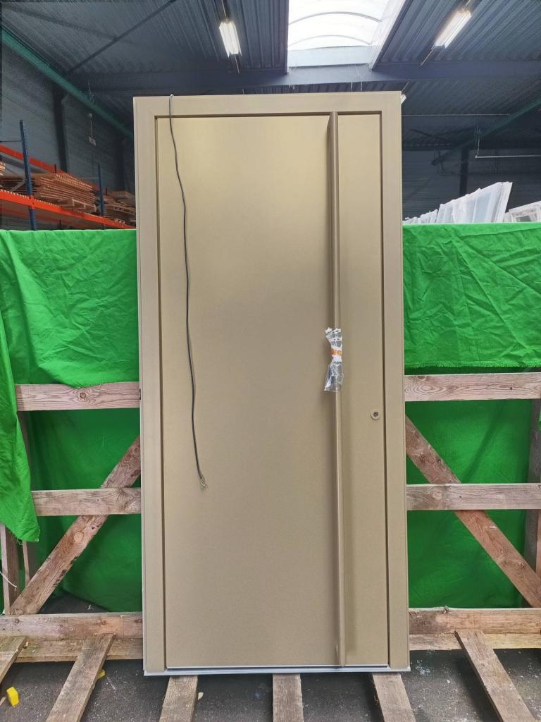 Aluminium Voordeur volpaneel goud  b99 x h215 -2214-, Doe-het-zelf en Verbouw, Niet ingevuld, 80 tot 100 cm, 215 cm of meer, Niet ingevuld