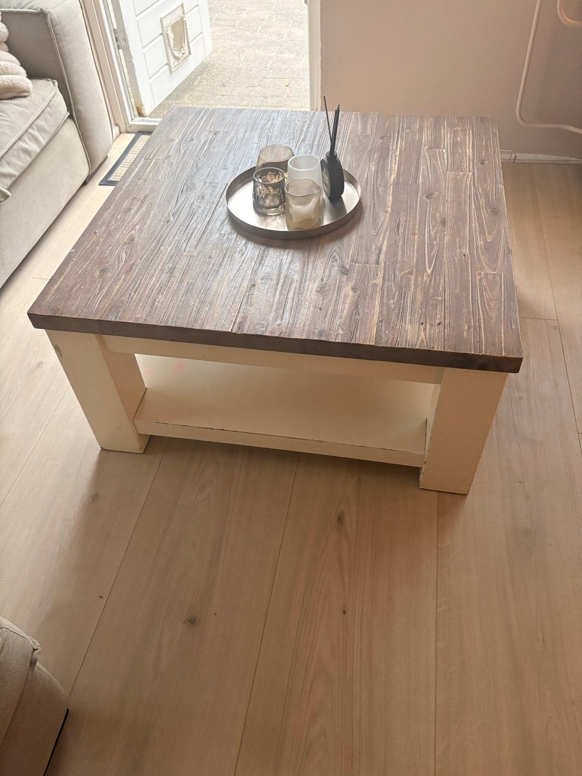 Lizzano Prontowonen Salontafel Vierkant, Huis en Inrichting, Gebruikt, Vierkant, 5 – 50, Overige houtsoorten