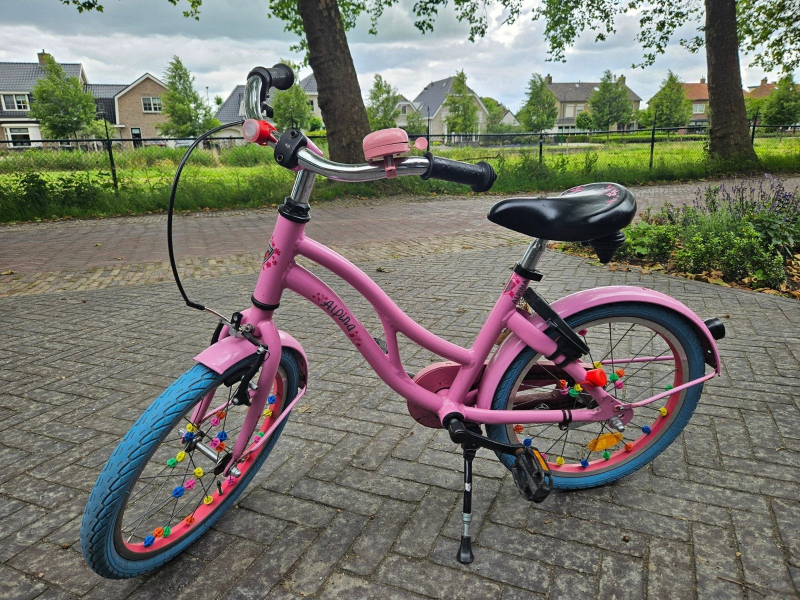 18 inch Alpina roze meisjesfiets - Veilig en gebruikt, Fietsen en Brommers, Fietsen | Meisjes, Ophalen, Gebruikt, 18 inch, Alpina