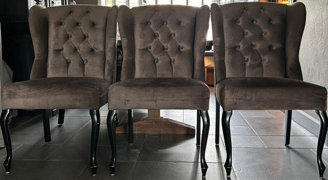 Foto 2 van Eetkamerbank met 3 eetkamerstoelen