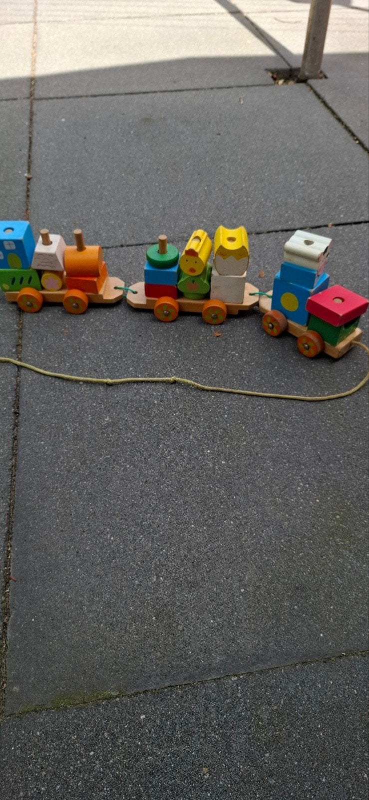Oude houten trein vintage, Antiek en Kunst, Antiek | Speelgoed, Ophalen of Verzenden