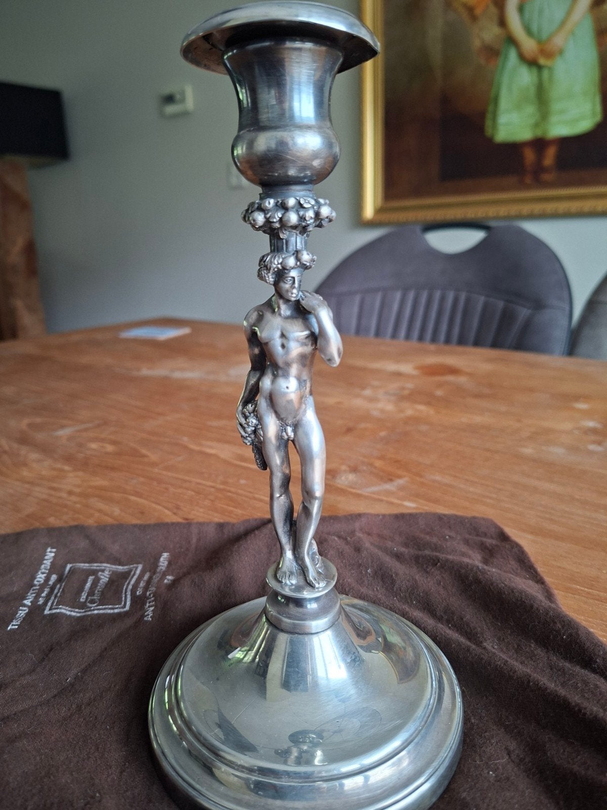 Christofle kandelaar "bacchus", Ophalen of Verzenden